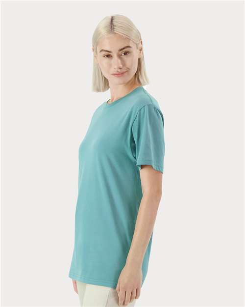 American Apparel 5389 Unisex Sueded Tee - Side view