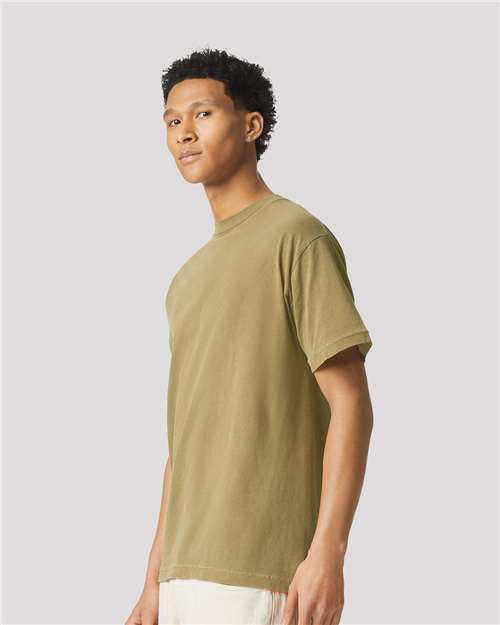 American Apparel 1301GD Unisex Heavyweight Cotton Garment-Dyed Tee - Side view