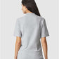 American Apparel 1PQ Unisex Pique Mock Neck Tee - Back view