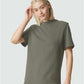 American Apparel 1PQ Unisex Pique Mock Neck Tee - Front view