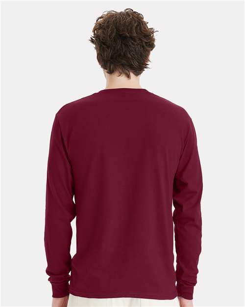 Hanes 5286 Unisex Essential-T Long Sleeve T-Shirt - Back view