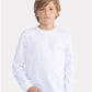 Next Level 3311 Youth Cotton Long Sleeve Tee - Front view