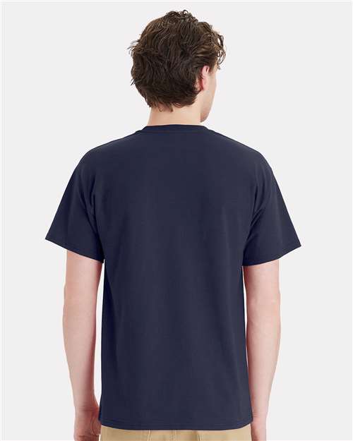 Hanes 5290P Unisex Essential-T Pocket T-Shirt - Back view