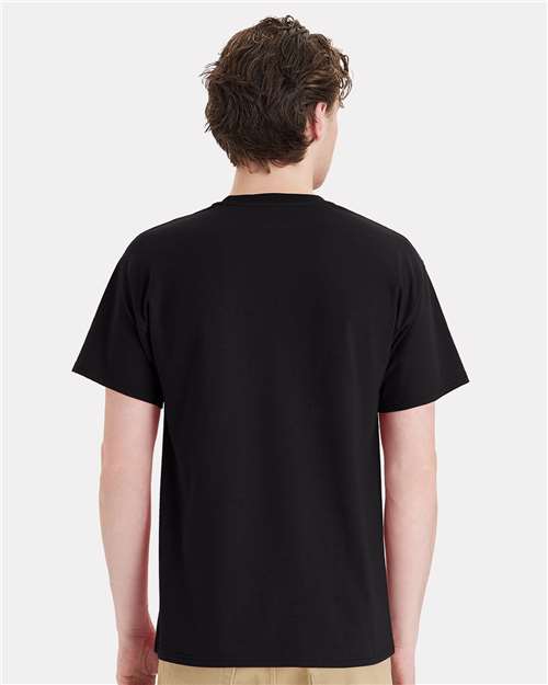 Hanes 5290P Unisex Essential-T Pocket T-Shirt - Back view