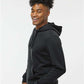 J. America 8720 Unisex BTB Fleece Hooded Sweatshirt - Side view