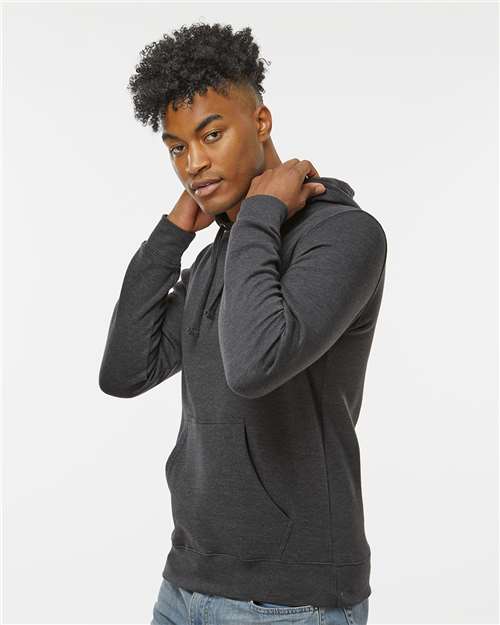 J. America 8720 Unisex BTB Fleece Hooded Sweatshirt - Side view