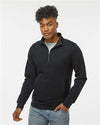 J. America 8717 Unisex Heavyweight Fleece Quarter-Zip Sweatshirt - Front view