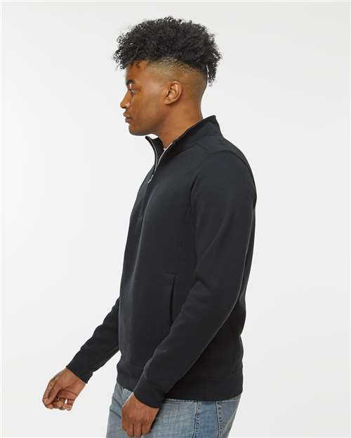 J. America 8717 Unisex Heavyweight Fleece Quarter-Zip Sweatshirt - Side view