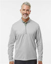 Adidas A593 Men's Space Dyed Quarter-Zip Pullover - Front view