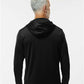 Adidas A596 Men's Lightweight Quarter-Zip Hooded Pullover - Back view