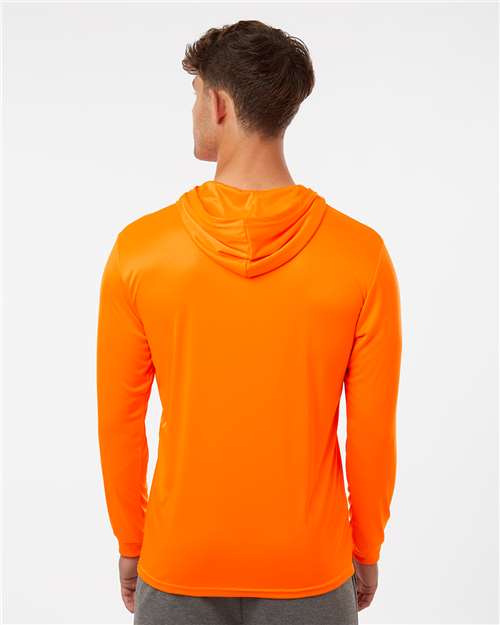 Paragon 220 Unisex Bahama Performance Hooded Long Sleeve T-Shirt - Back view