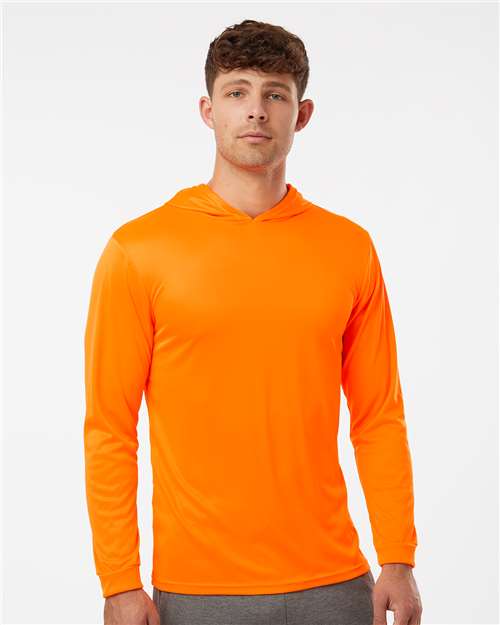 Paragon 220 Unisex Bahama Performance Hooded Long Sleeve T-Shirt - Front view