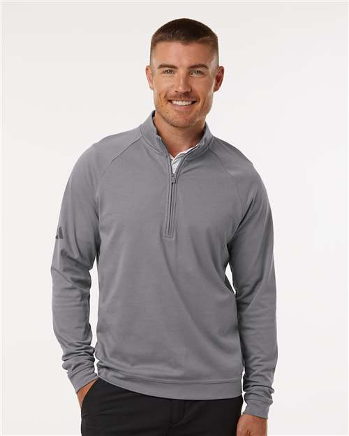 Adidas A598 Men's Club Quarter-Zip Pullover - Front view