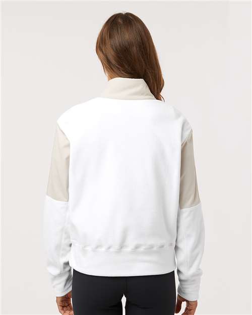 Adidas A601 Women's Fleece Quarter-Zip Pullover - Back view