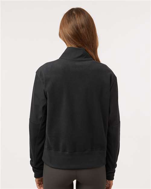 Adidas A601 Women's Fleece Quarter-Zip Pullover - Back view