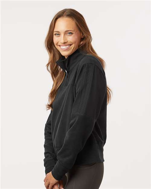 Adidas A601 Women's Fleece Quarter-Zip Pullover - Side view