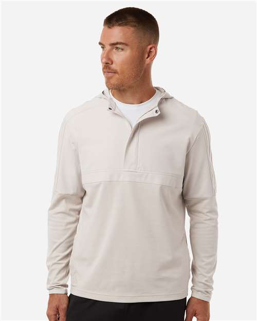 Adidas A607 Men's Half-Zip Hooded Anorak - Front view