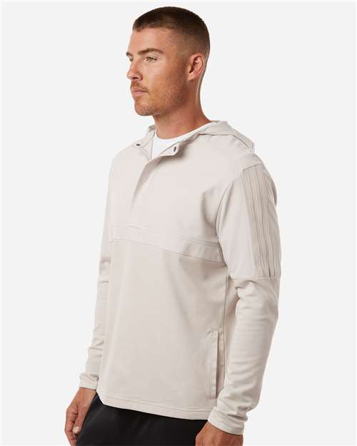 Adidas A607 Men's Half-Zip Hooded Anorak - Side view