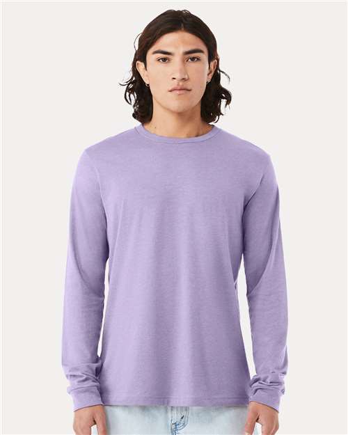 BELLA  CANVAS 3501CVC Heather CVC Long Sleeve Tee - Front view