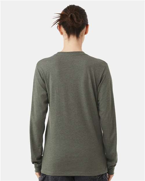 BELLA  CANVAS 3501CVC Heather CVC Long Sleeve Tee - Back view