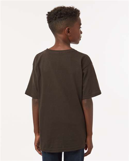 M&O 4850 Youth Gold Soft Touch T-Shirt - Back view