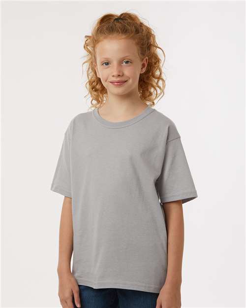 M&O 4850 Youth Gold Soft Touch T-Shirt - Front view