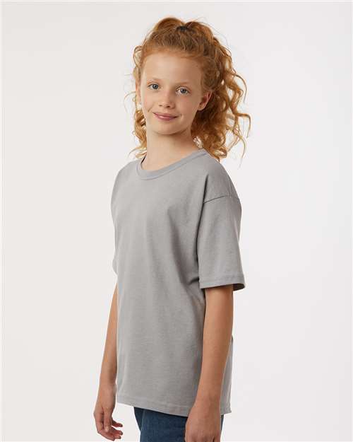 M&O 4850 Youth Gold Soft Touch T-Shirt - Side view