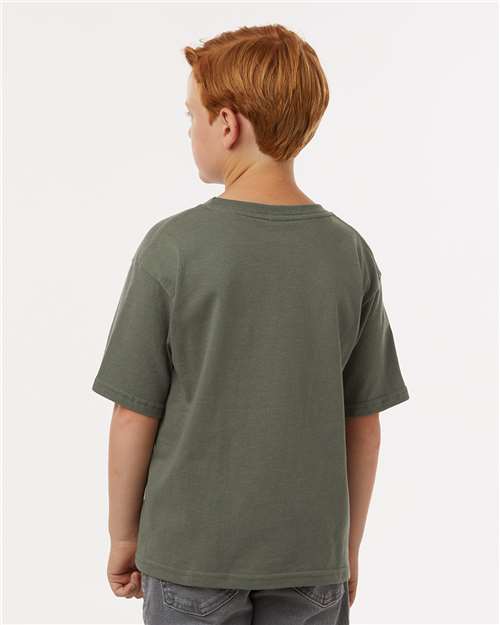 M&O 4850 Youth Gold Soft Touch T-Shirt - Back view