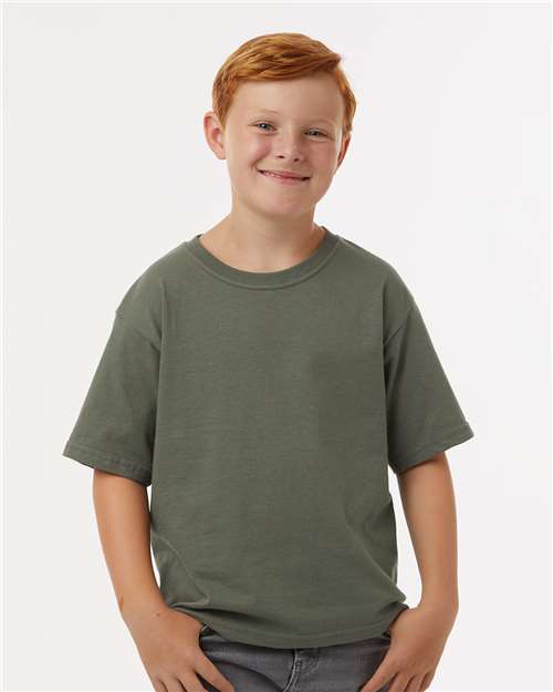 M&O 4850 Youth Gold Soft Touch T-Shirt - Front view