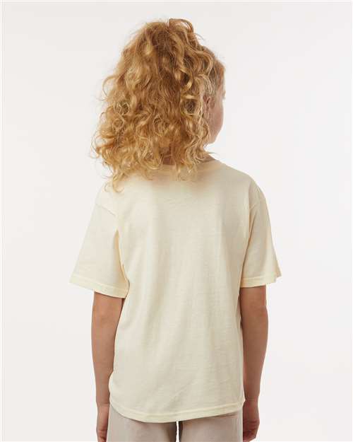 M&O 4850 Youth Gold Soft Touch T-Shirt - Back view