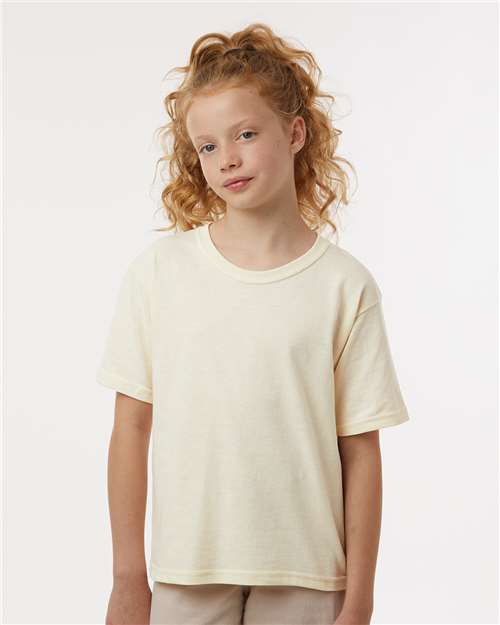 M&O 4850 Youth Gold Soft Touch T-Shirt - Front view