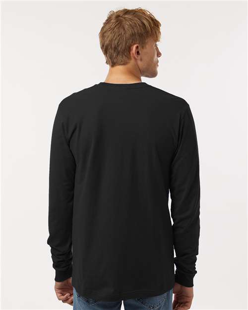 Tultex 202LS Unisex Fine Jersey Long Sleeve T-Shirt - Back view