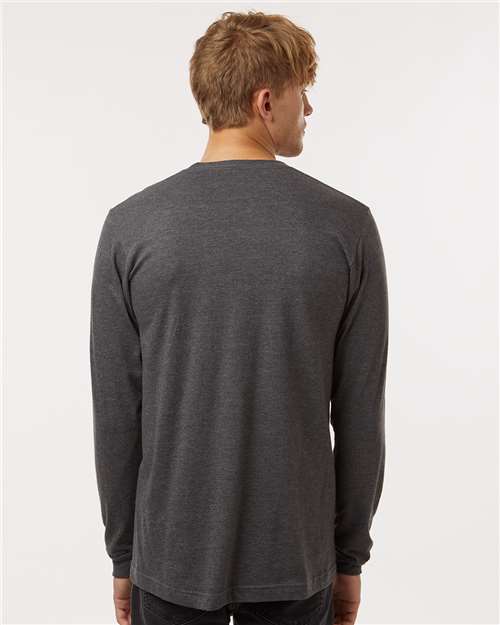 Tultex 202LS Unisex Fine Jersey Long Sleeve T-Shirt - Back view