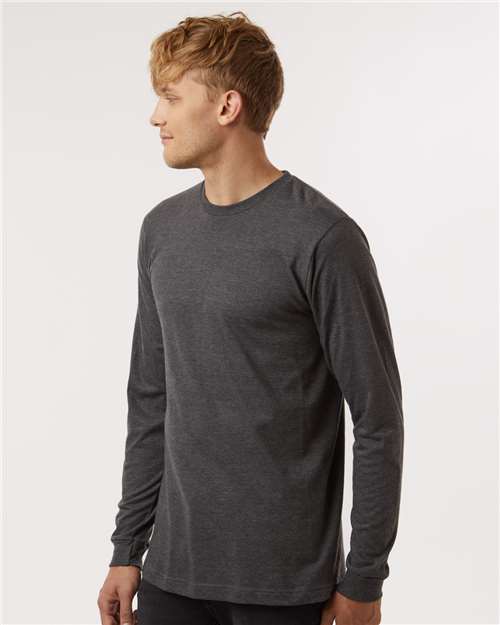 Tultex 202LS Unisex Fine Jersey Long Sleeve T-Shirt - Side view