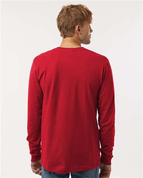 Tultex 202LS Unisex Fine Jersey Long Sleeve T-Shirt - Back view