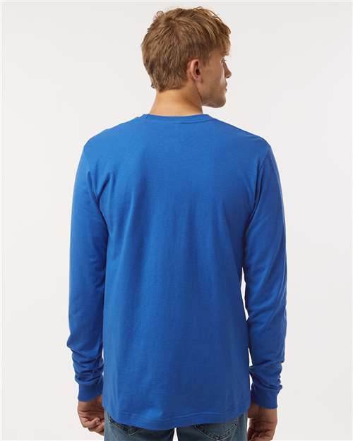 Tultex 202LS Unisex Fine Jersey Long Sleeve T-Shirt - Back view
