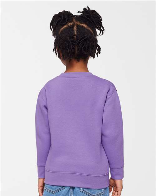 Rabbit Skins 3317 Toddler Fleece Crewneck Sweatshirt - Back view