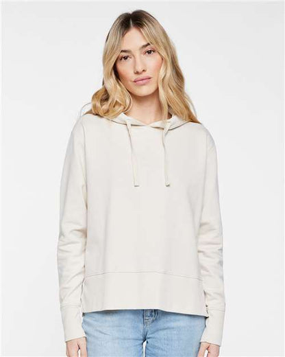 LAT 3536 Women's Vintage Wash Hoodie Sweatshirt - Front view