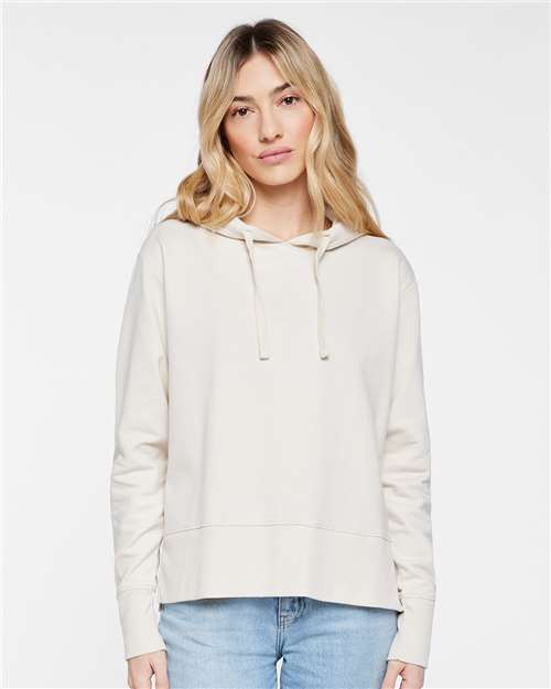 LAT 3536 Women's Vintage Wash Hoodie Sweatshirt - Front view
