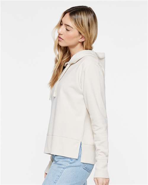 LAT 3536 Women's Vintage Wash Hoodie Sweatshirt - Side view