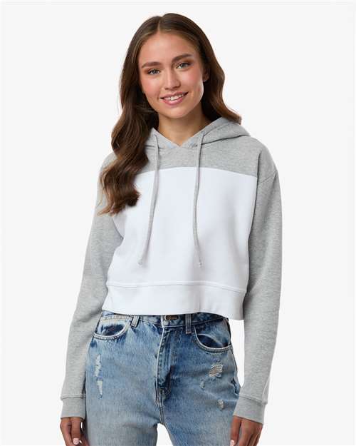 Boxercraft BW5404 Women's Cropped Fleece Hooded Sweatshirt - Front view
