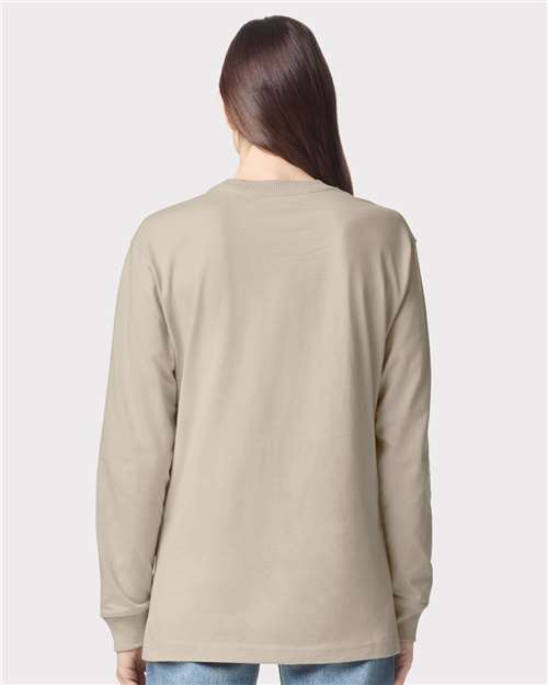 American Apparel 9410 Unisex Super Heavyweight Long Sleeve Pocket Tee - Back view