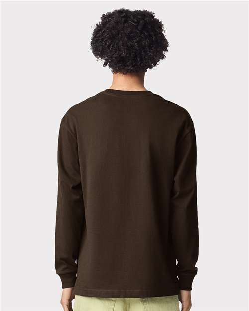 American Apparel 9410 Unisex Super Heavyweight Long Sleeve Pocket Tee - Back view