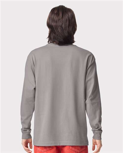 American Apparel 9410 Unisex Super Heavyweight Long Sleeve Pocket Tee - Back view