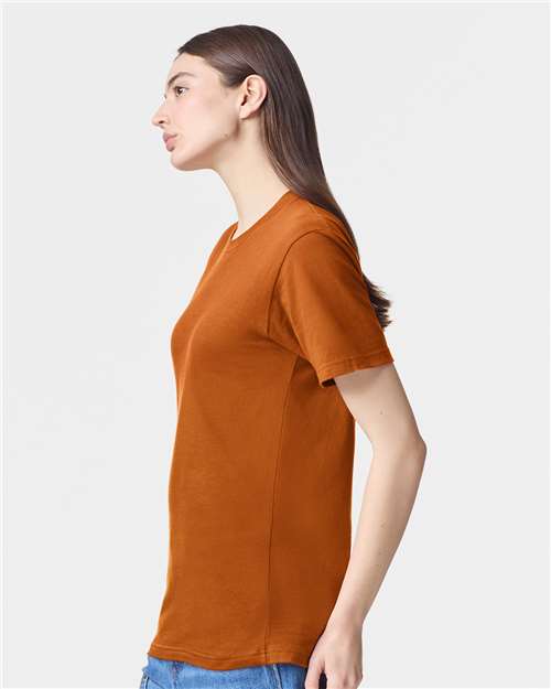 American Apparel 2001 Unisex Fine Jersey Tee - Side view