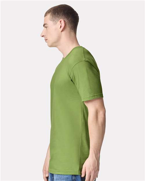 American Apparel 2001 Unisex Fine Jersey Tee - Side view