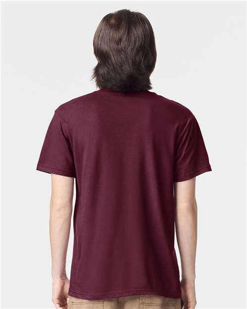 American Apparel 2001 Unisex Fine Jersey Tee - Back view