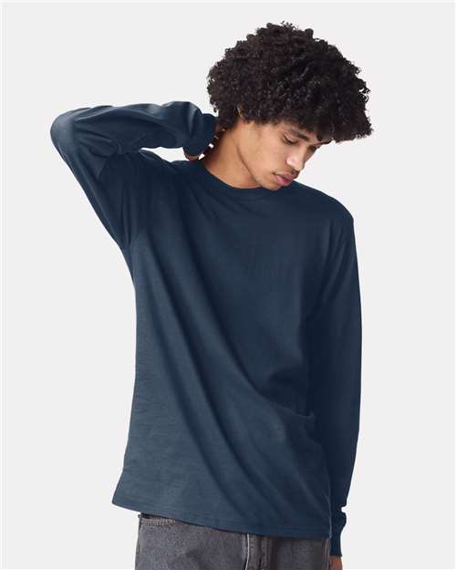 American Apparel 2007 Unisex Fine Jersey Long Sleeve Tee - Front view