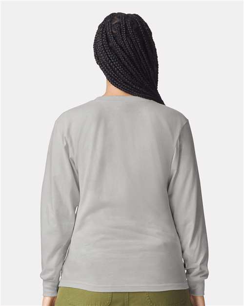 American Apparel 2007 Unisex Fine Jersey Long Sleeve Tee - Back view