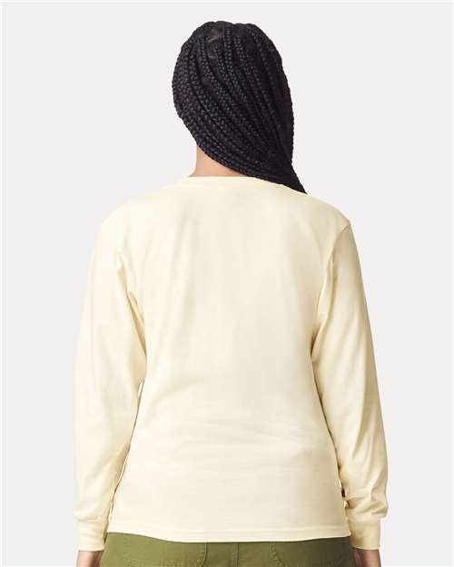 American Apparel 2007 Unisex Fine Jersey Long Sleeve Tee - Back view